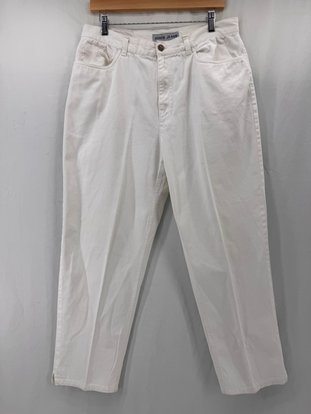Jones NY Vintage 90's White High Rise Mom Jeans Straight Leg Ankle Size 14
